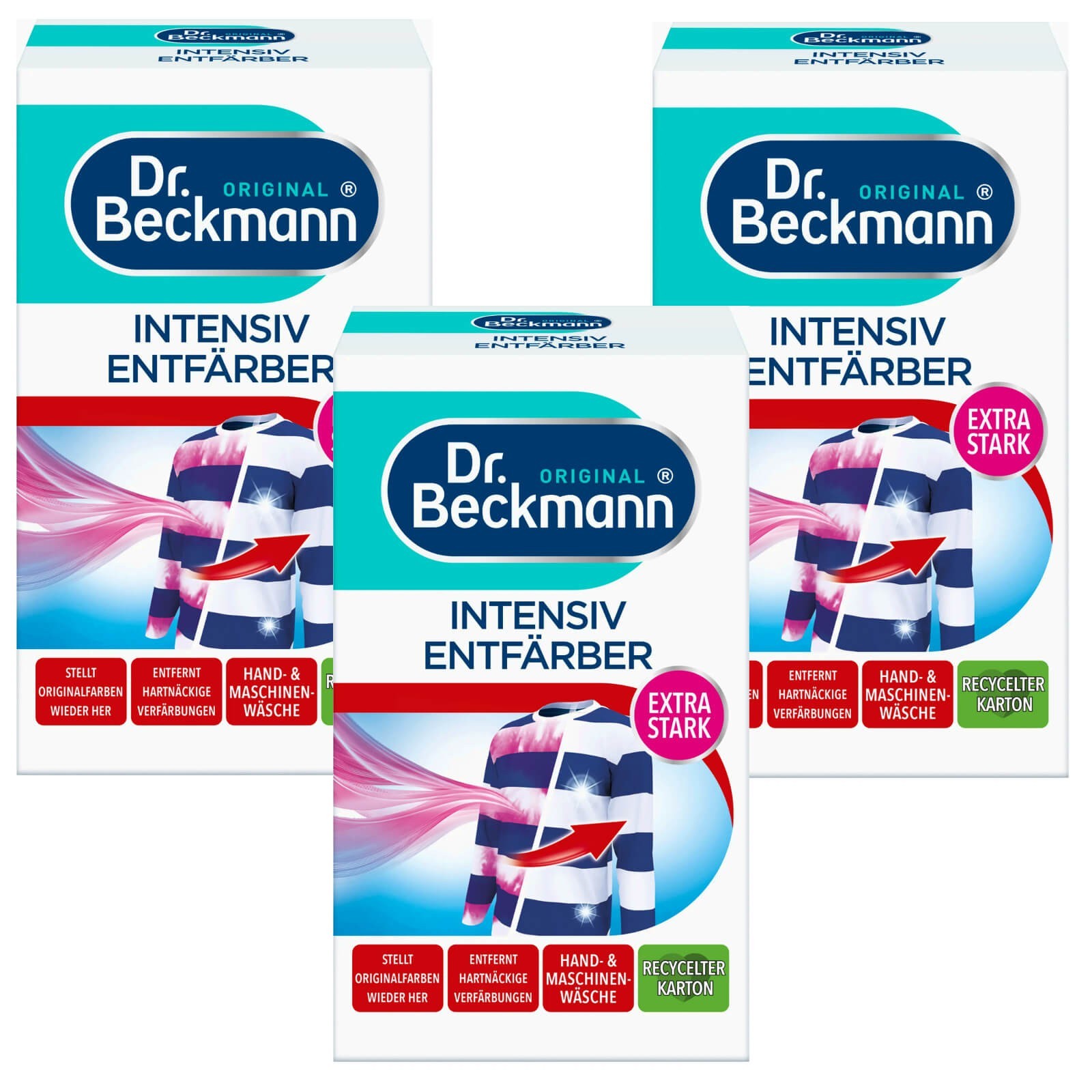Dr. Beckmann Intensiv Color Remover Powder 3x200g For Washing Machine 88713
