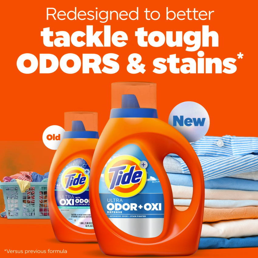 3P Tide Ultra Odor Defense Plus Oxi Liquid Laundry Detergent, 73 fl oz, 52 Loads