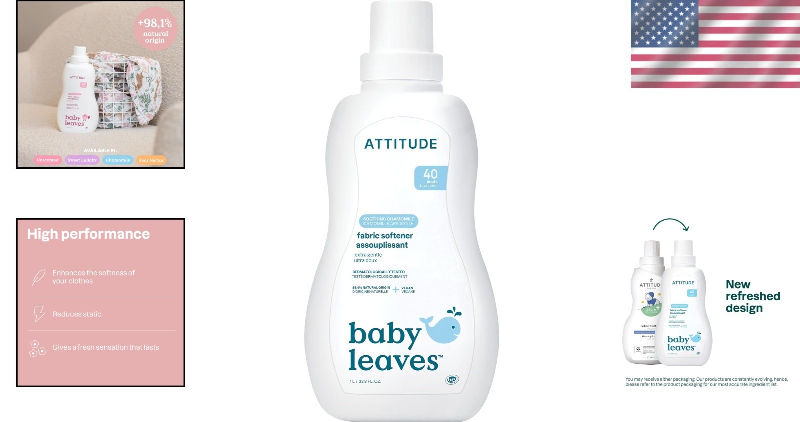 -Degradable Baby Softener – 40 Loads, Plant-Based & Cruelty-Free, 33.8 Fl Oz