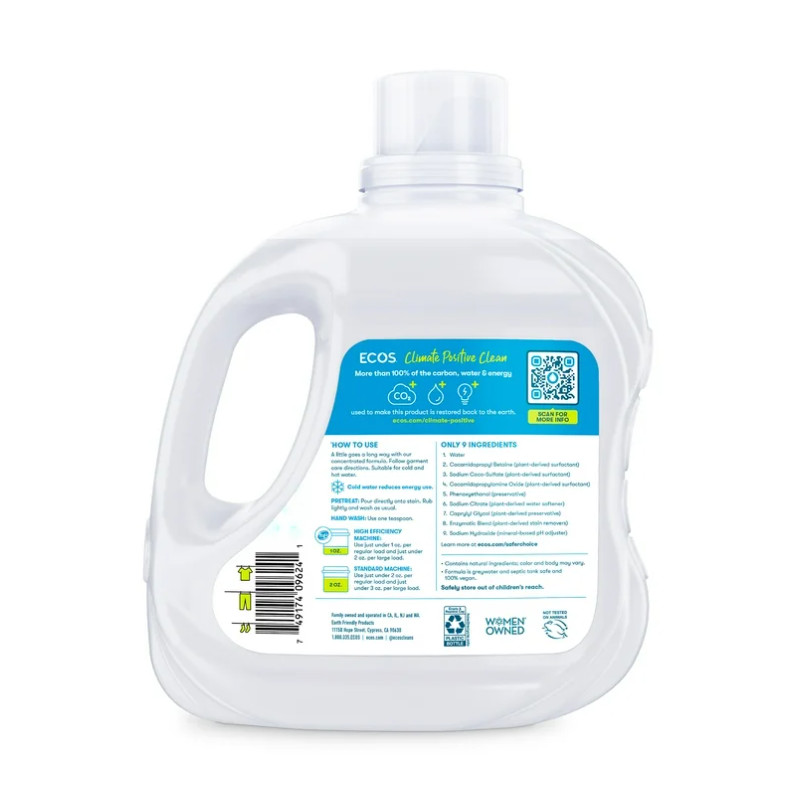 ECOS Plant Powered Liquid Laundry Detergent , 120 Loads, 110 Ounce