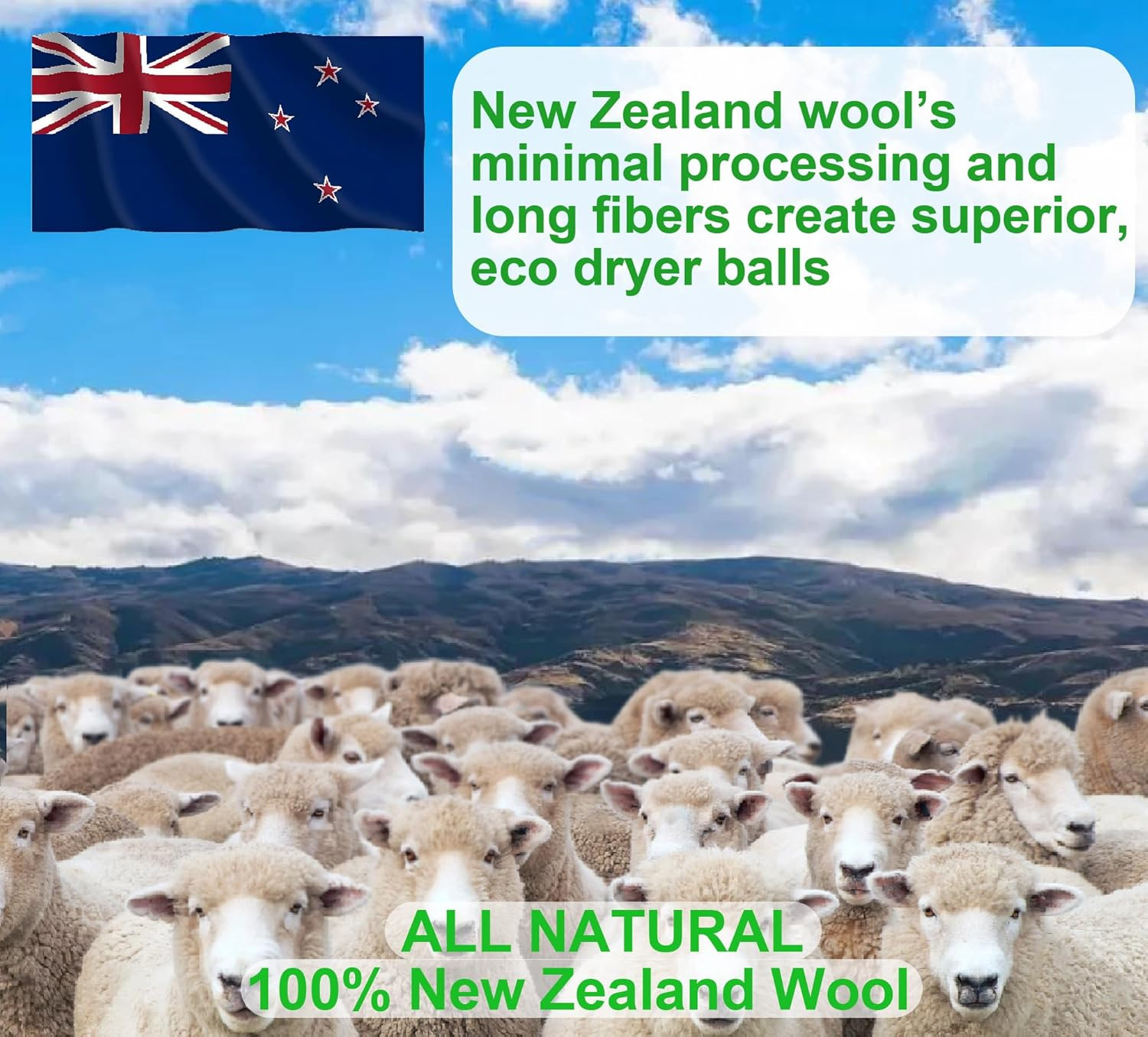 Wool Dryer Balls, Full-Size(Dia.~2.76 In), Reduces Drying Time, Reusable and Che