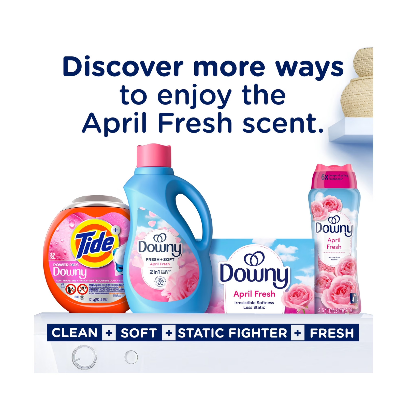 Liquid Fabric Softener & Conditioner April Fresh Scent 140 fl oz 190 Loads Long