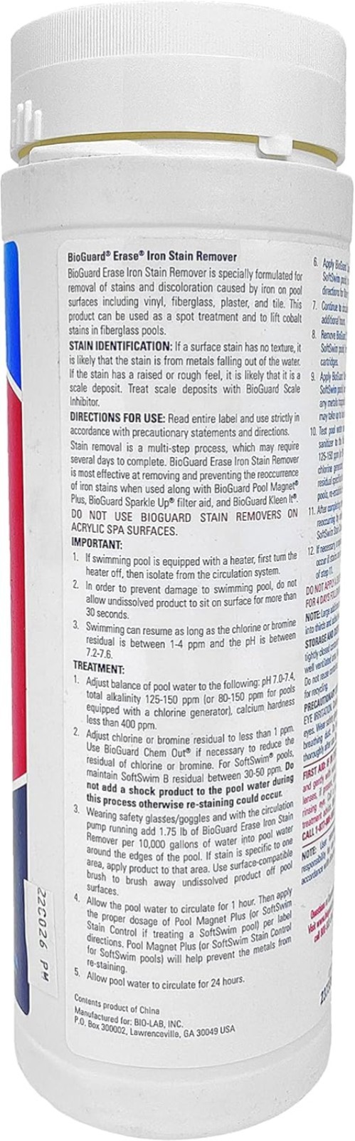 Erase Iron Stain Remover, 1.75 lb, Pack of 2, Highly Effective Iron Stain Rem…