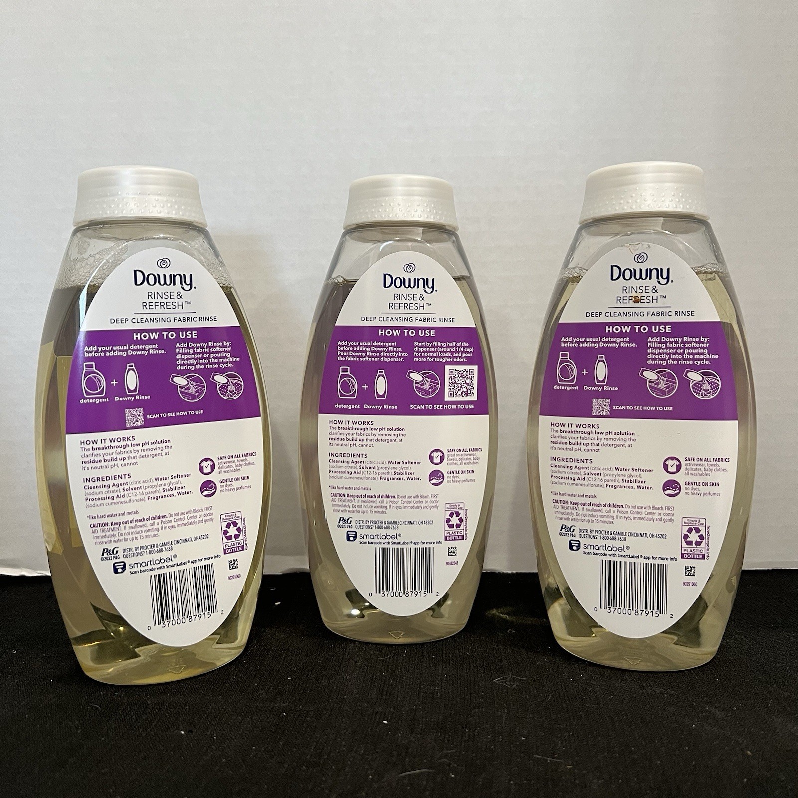 Downy Rinse and Refresh Fabric Rinse Fresh Lavender 25.5oz 3 Pack Lot Odor Power