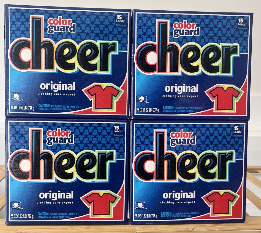 4 Cheer Color Guard Original Powder Laundry Detergent 15 Loads – 26oz New