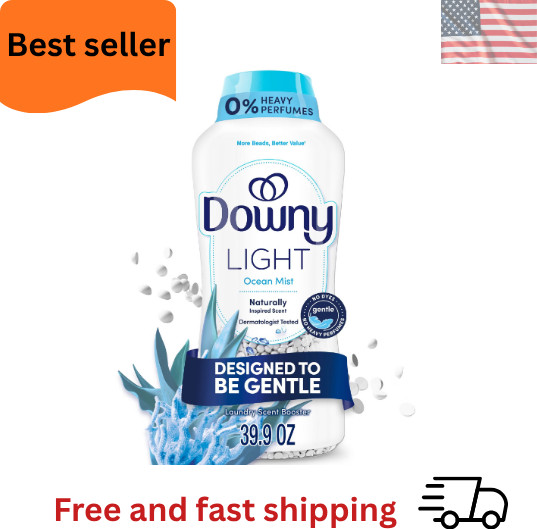 Light Laundry In-Wash Scent Booster Beads Ocean Mist 39.9 oz Long-Lasting Fresh