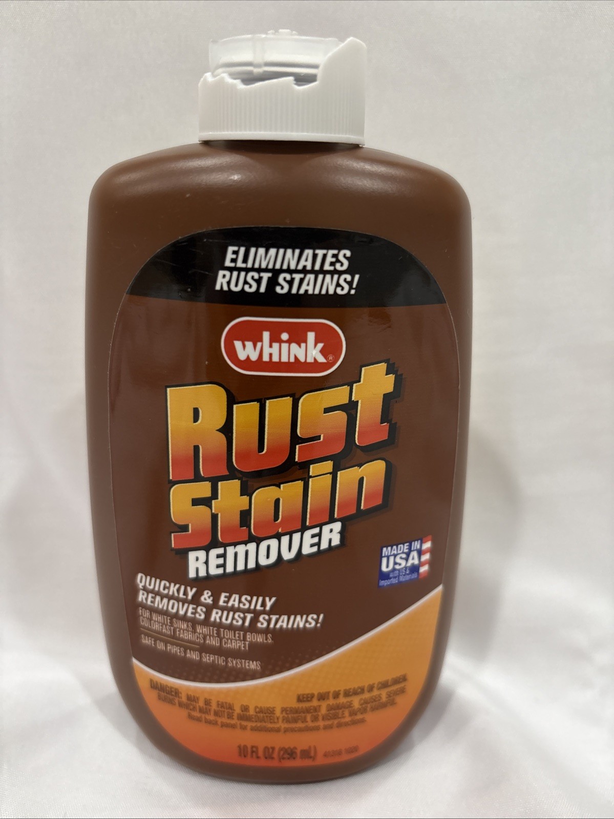 Rust Stain Remover 10oz Powerful Cleaner for Toilets Sinks Tubs Appliances