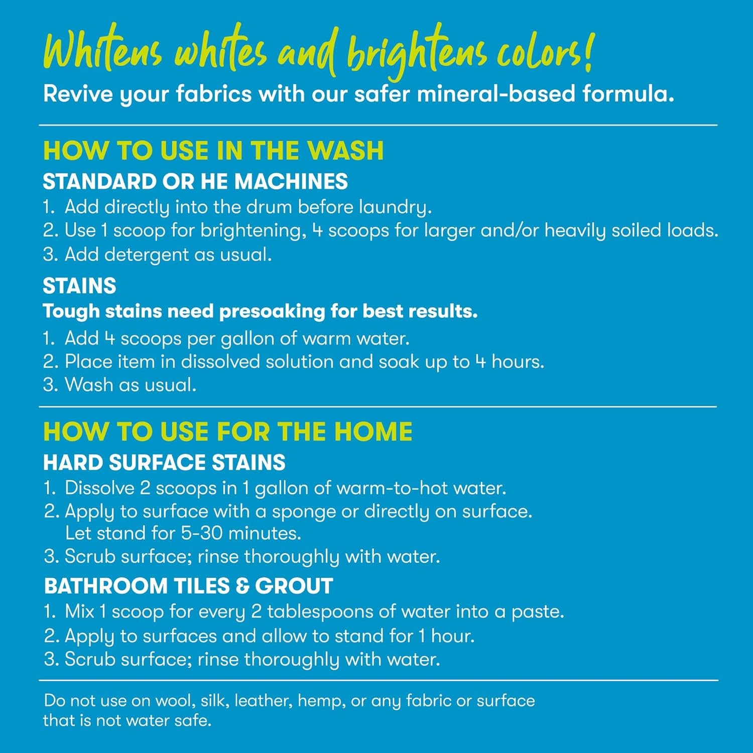 OXO BRITE Multi-Purpose Stain Remover Brightens & Whitens Free & Clear 145 Loads