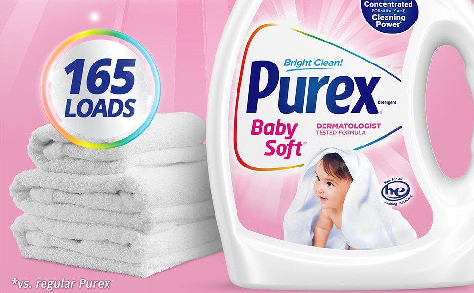 Baby Soft Liquid Laundry Detergent, Ultra Concentrated, 82.5 fl oz, 165 Loads,