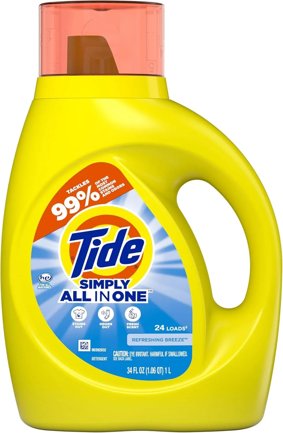 Tide Simply All In One Liquid Laundry Detergent Berry Blossom 89 Loads 117 fl oz