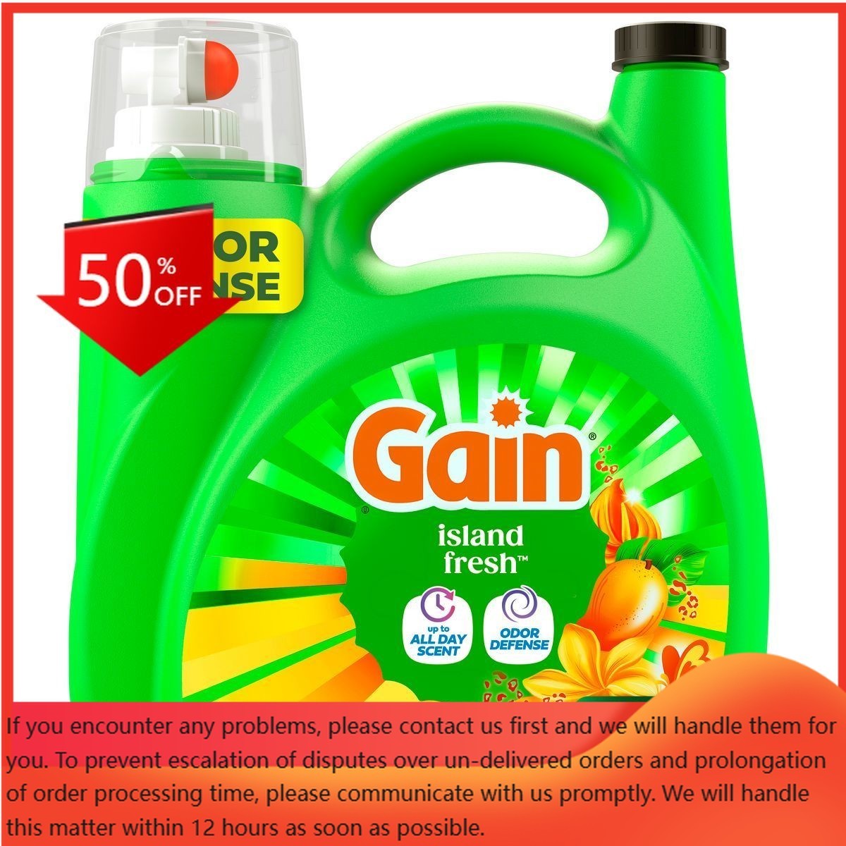 Gain Island Fresh Liquid Laundry Detergents 100 Loads – 132oz
