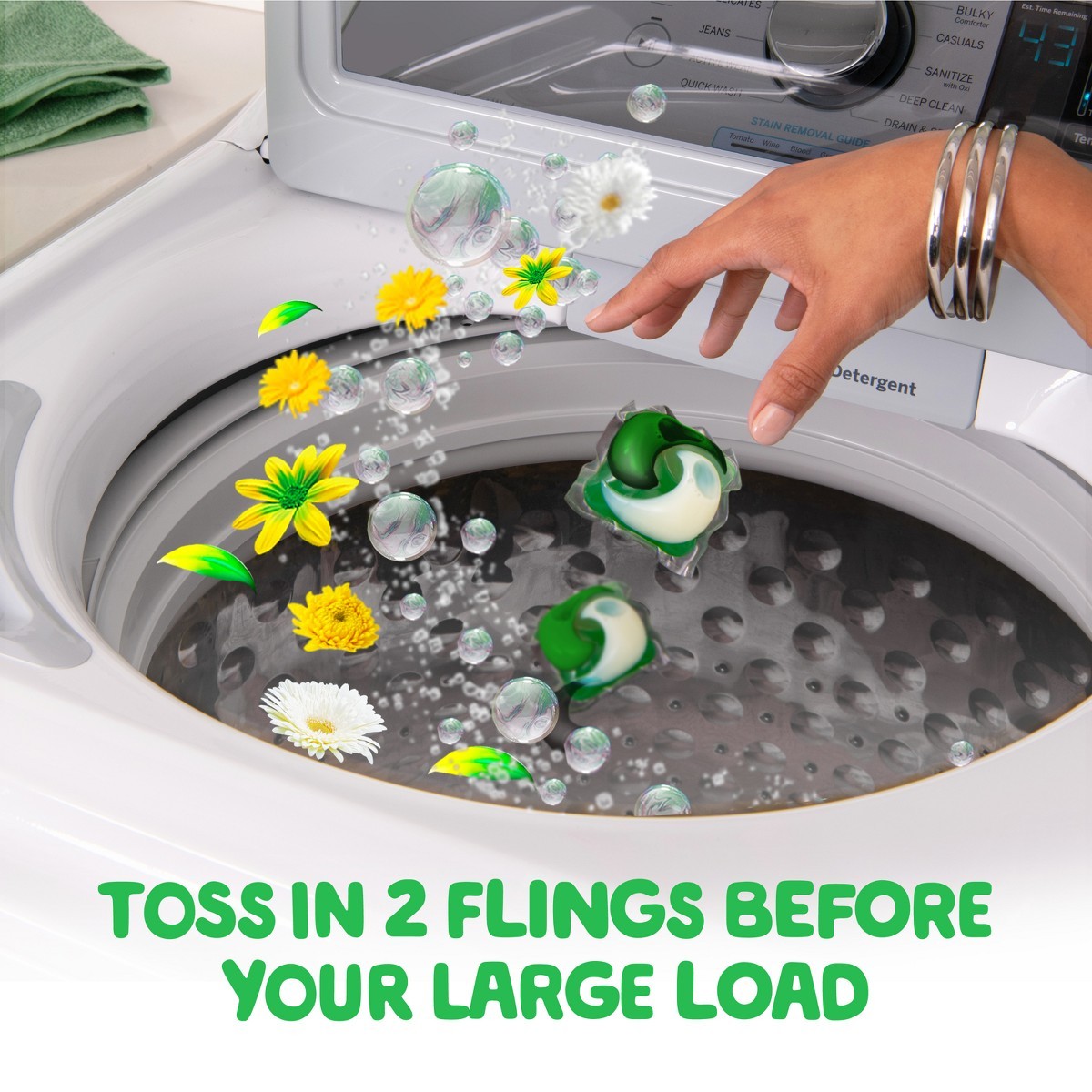 Gain flings! Original 3 in 1 Oxi & Febreze HE Concentrated Laundry 60 Pacs -40oz