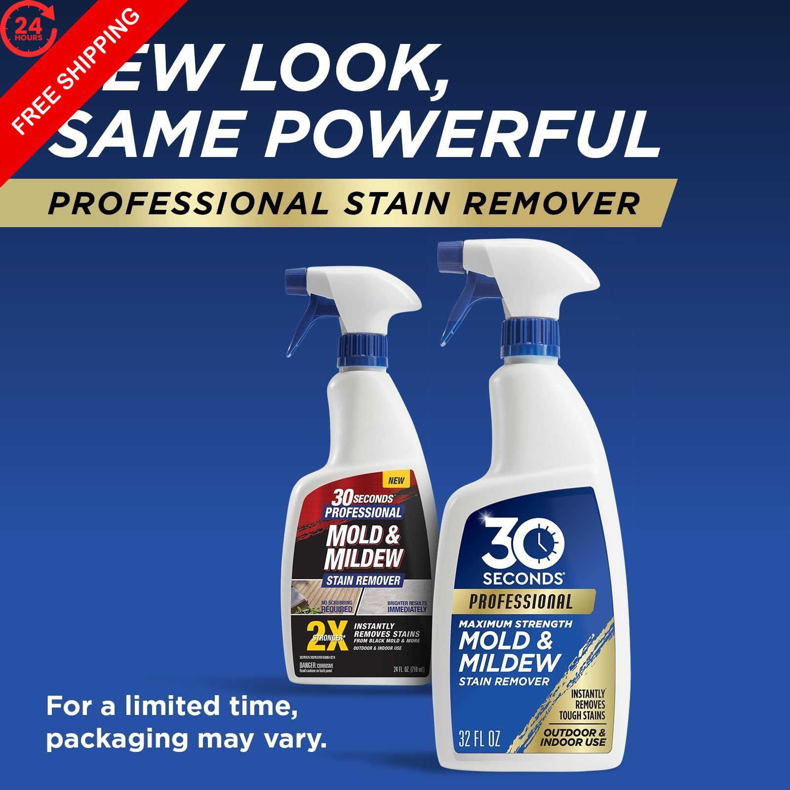 30 SECONDS Pro Mold & Mildew Stain Remover, Scrub-Free 32 Fl Oz (Pack of 1)