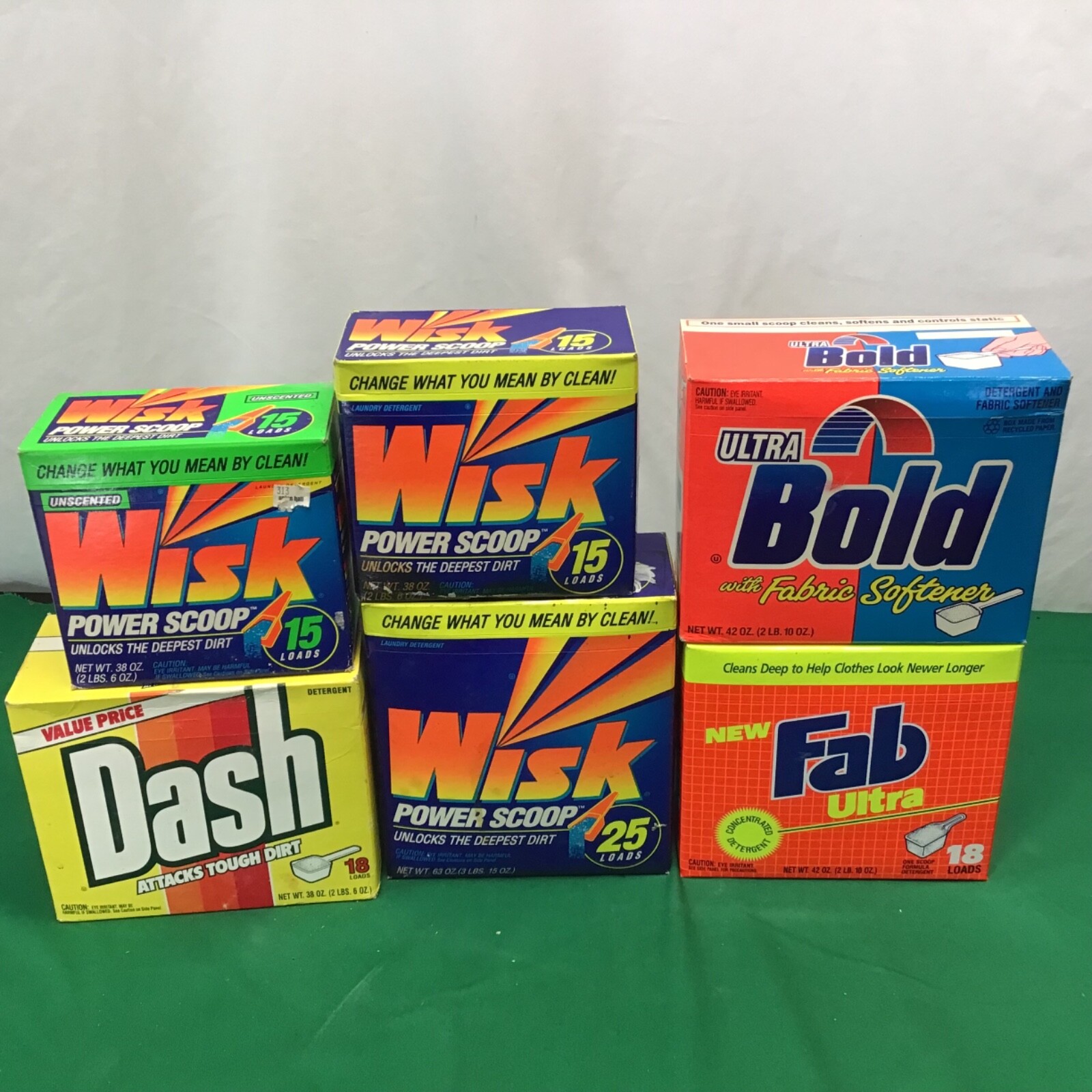Vintage BOLD FAB WISK DASH Laundry Detergent Washing Powder Unopened BOX CHOICE
