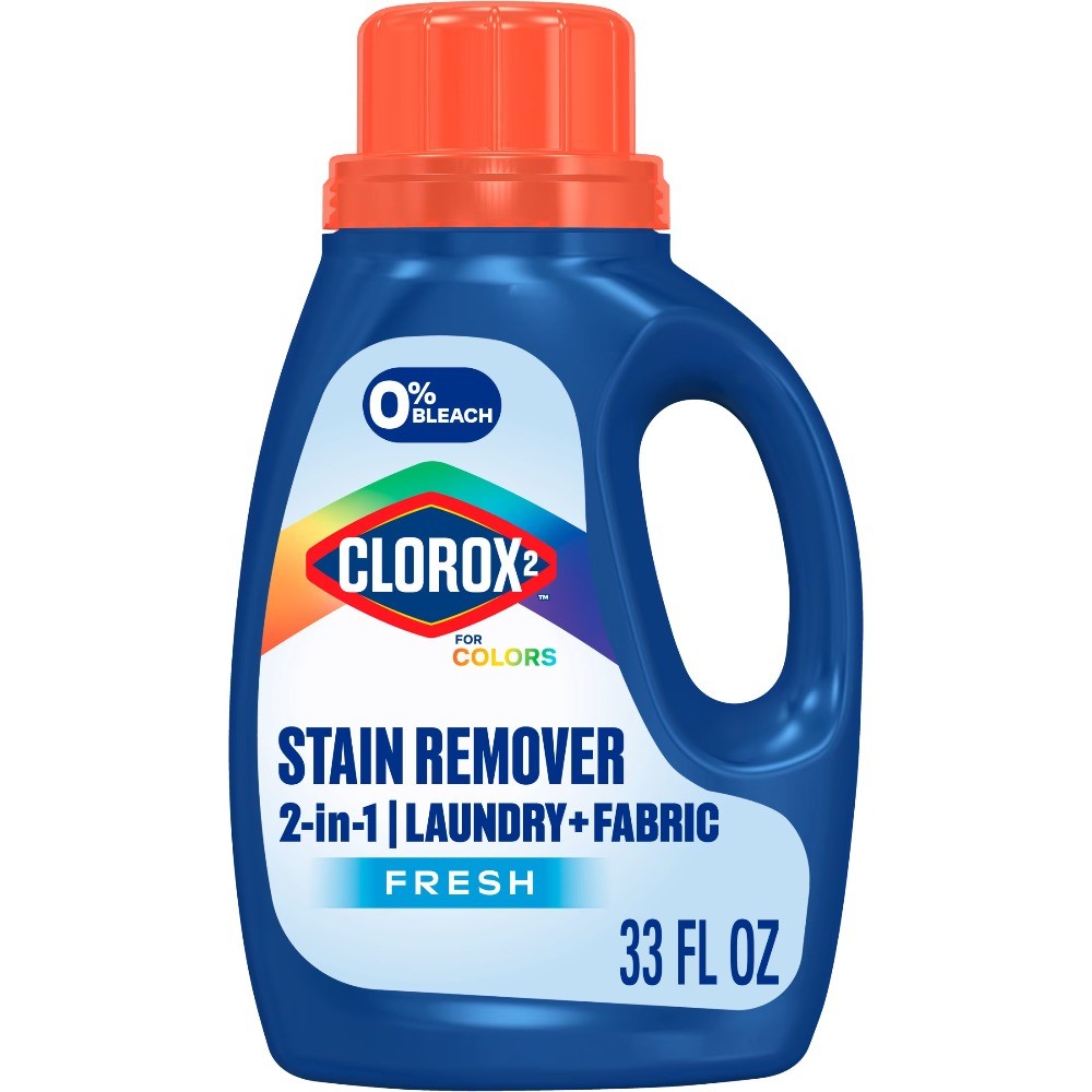 Color stain remover, 2-in-1 laundry detergent, bleach-free, fresh scent,33fl oz