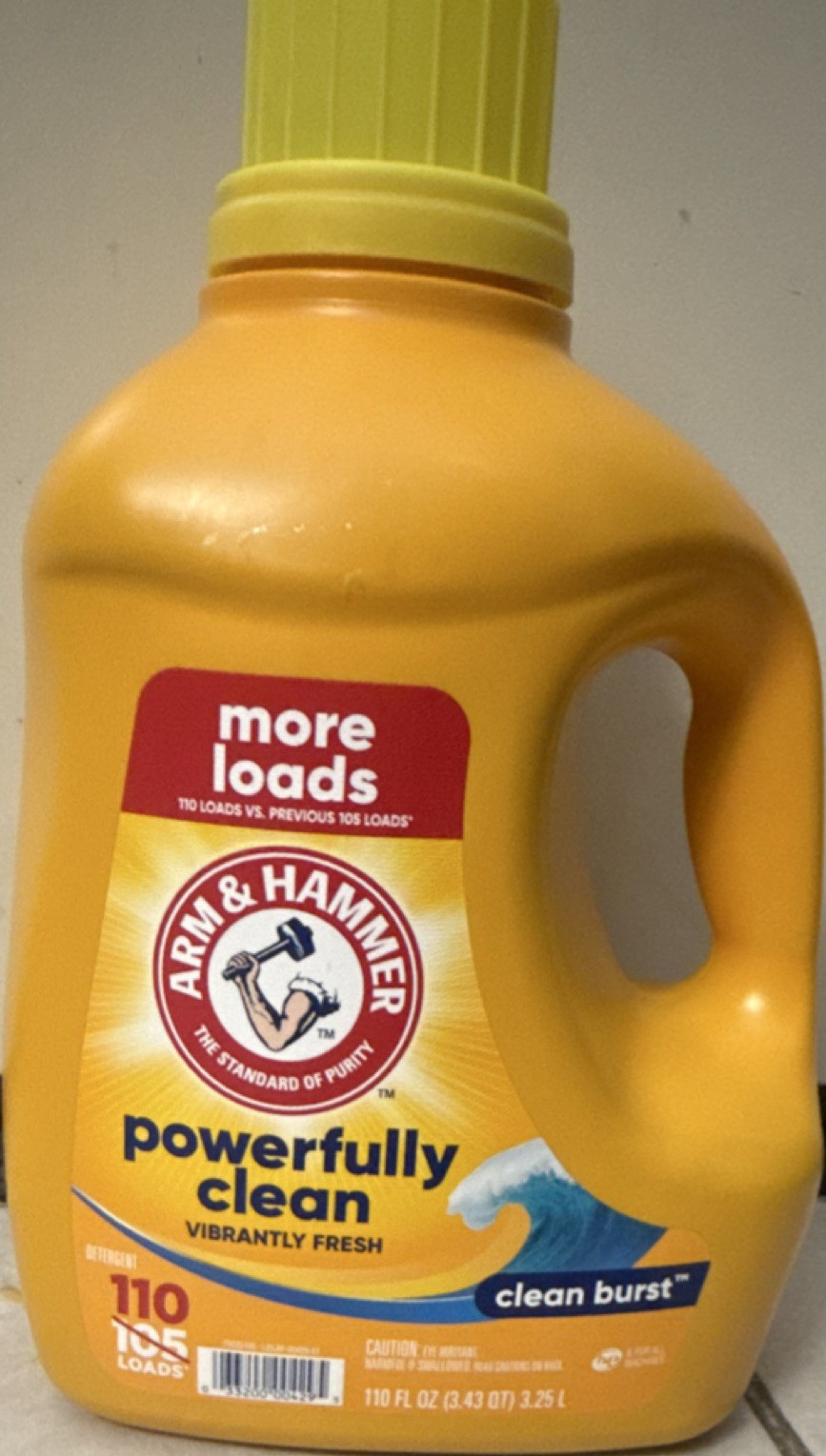Arm & Hammer Clean Burst Liquid Laundry Detergent Fresh Scent 110 Loads