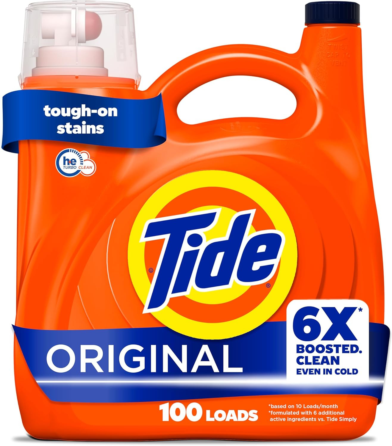 Liquid Laundry Detergent, Original Scent, 125 Fl Oz, 100 Loads, Boosted Clean Ev