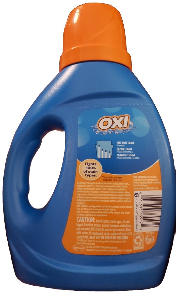 all Stainlifters Laundry Detergent 4 In 1 Oxi plus Odor Lifter, 36 fl oz 20 Load
