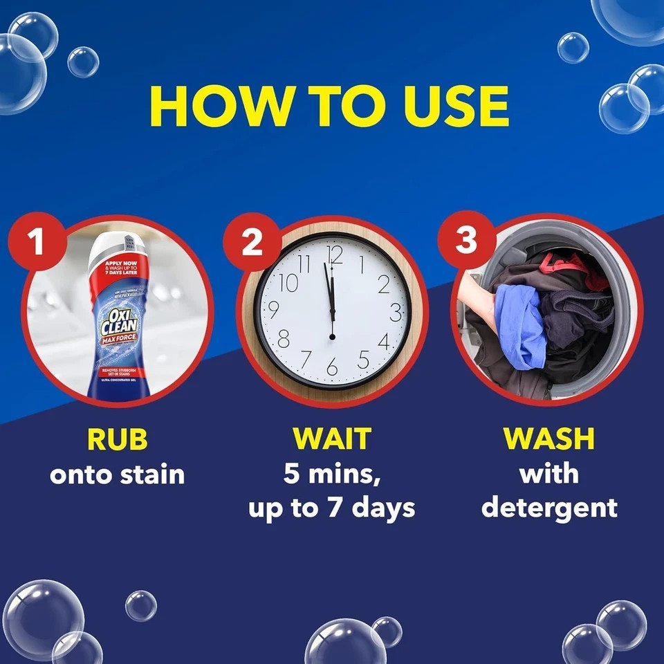 OxiClean Max Force Laundry Stain Remover Gel Stick 6.2 oz