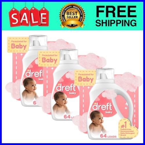 Dreft Baby Liquid Laundry Detergent 84 oz 64 Loads 3-Pack