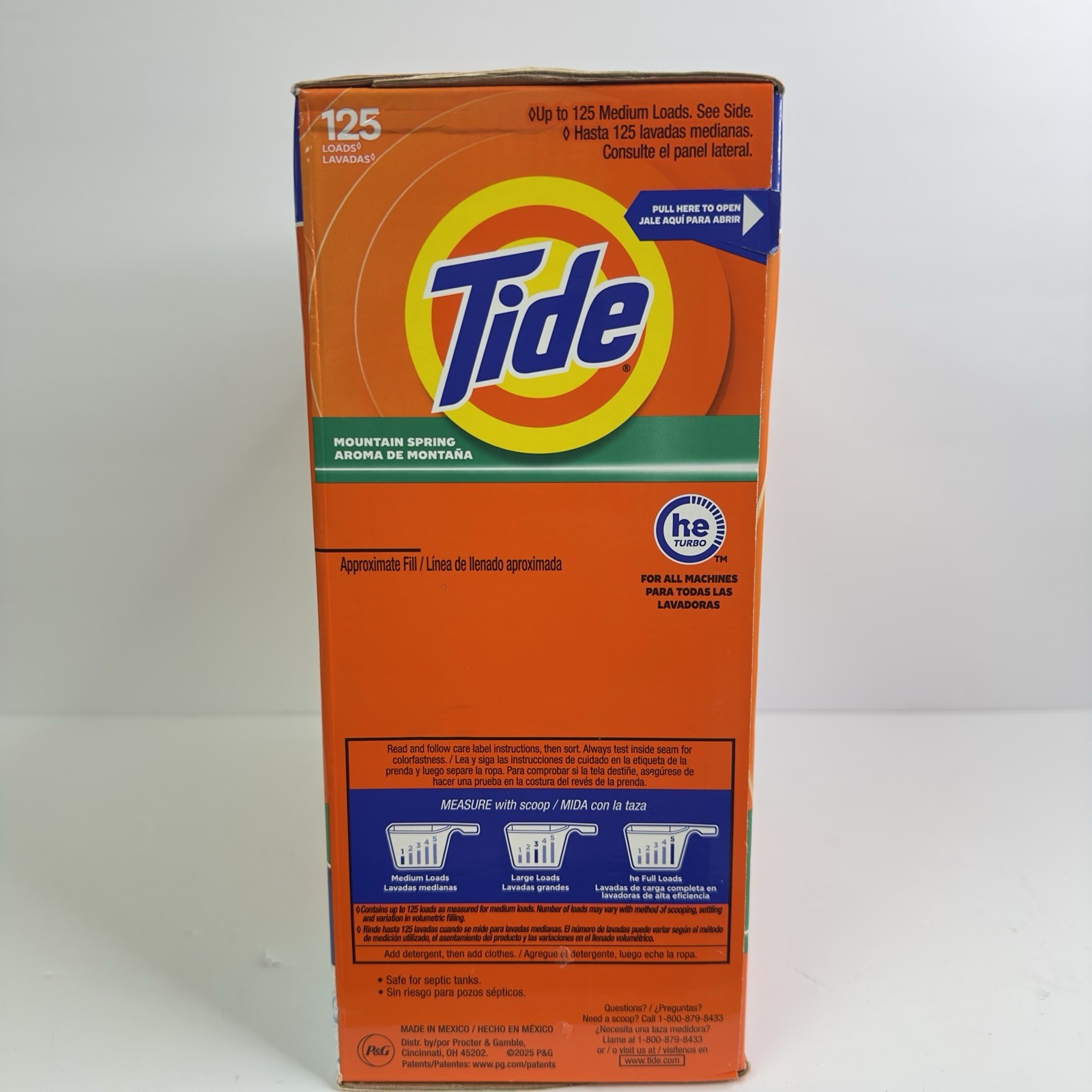 Tide MOUNTAIN SPRING Scent Powder Laundry Detergent 143 oz 125 Loads (Pack of 1)