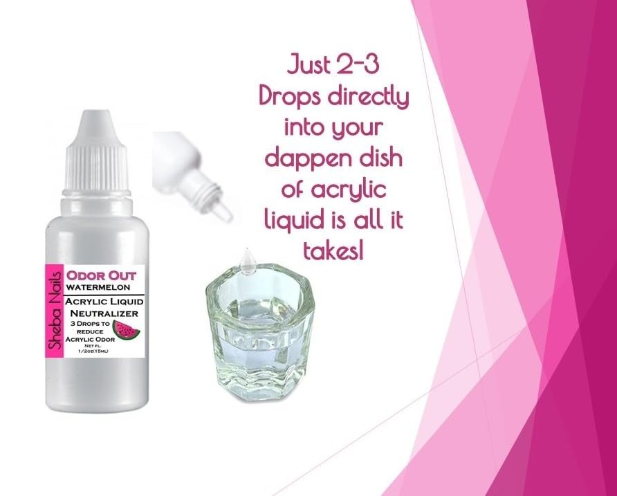 Convenient 1/2oz Watermelon Scent Acrylic Liquid Drops – Odor Control Solution