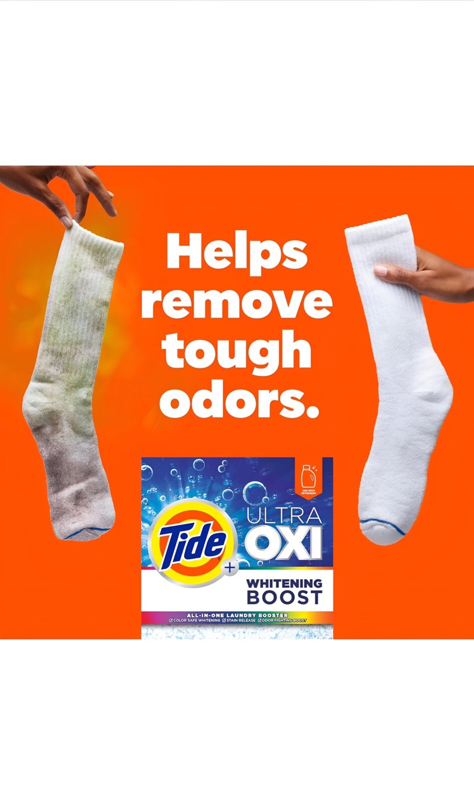 Tide Ultra Oxi Whitening Boost All In One Laundry Booster 57oz 66 Load Powder