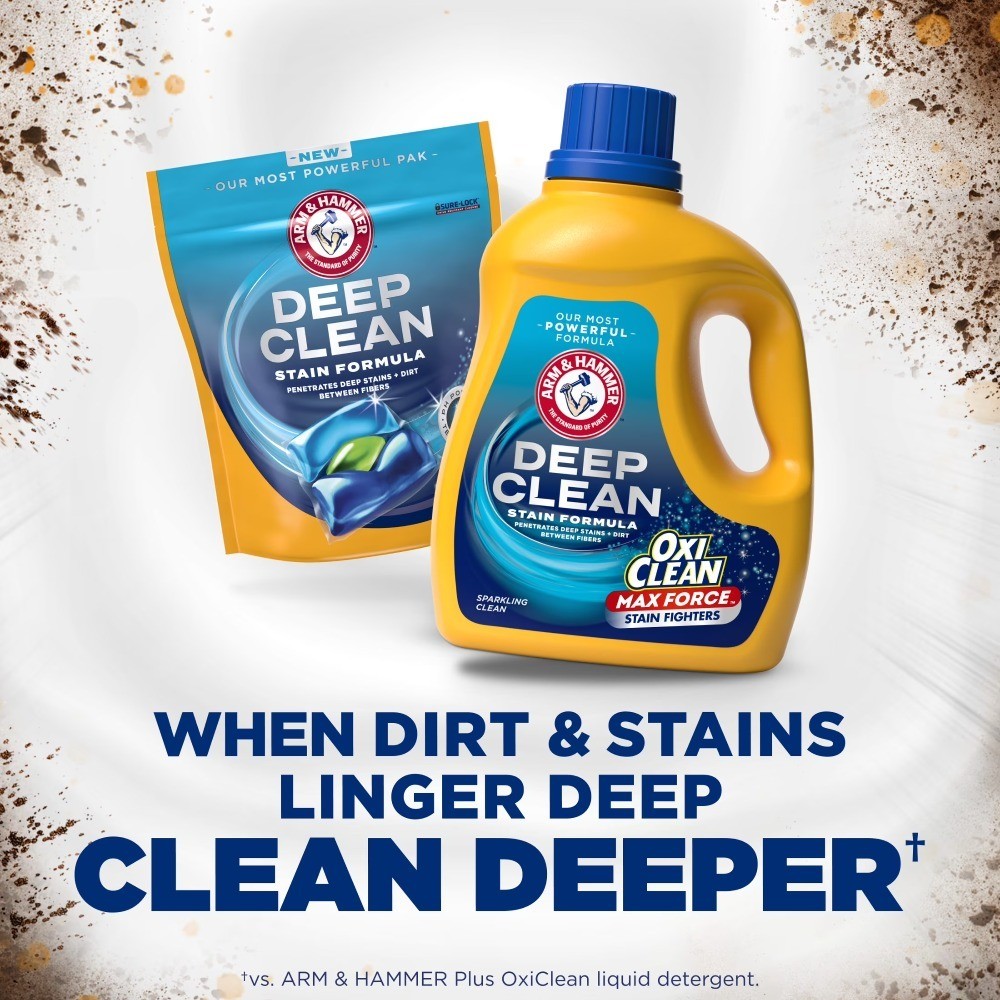 Deep Clean OxiClean Max Force Laundry Detergent, Sparkling Clean, 102 fl oz, 68