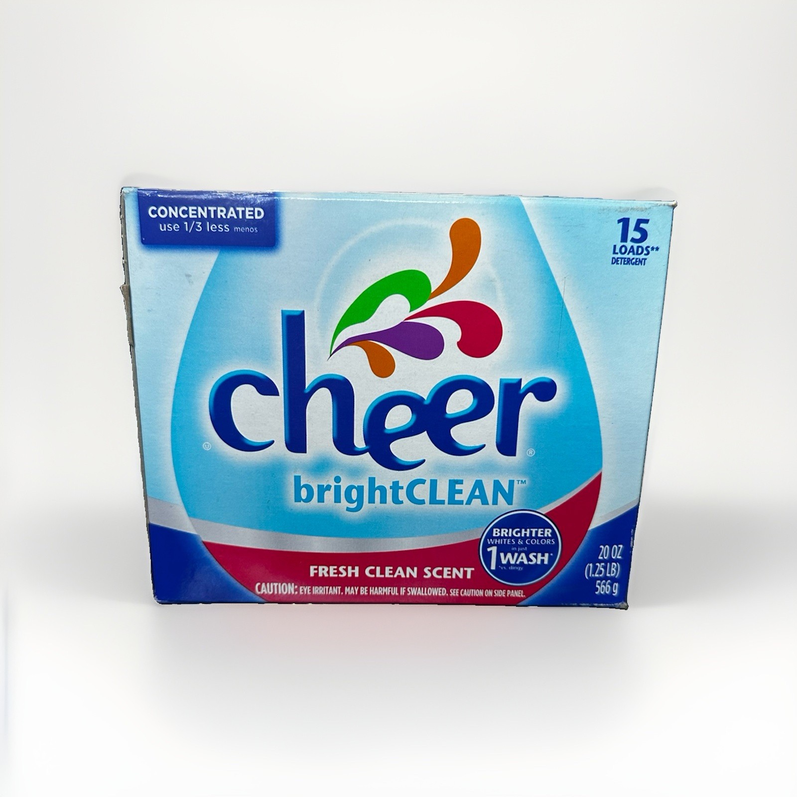 Cheer Bright Clean Fresh Scent Powder Laundry Detergent 20oz Discontinued