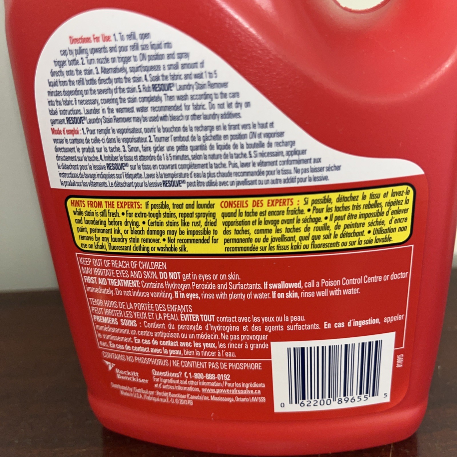 RESOLVE LAUNDRY STAIN REMOVER OXI-ACTION PRE TREAT 946 mL Discontinued ￼