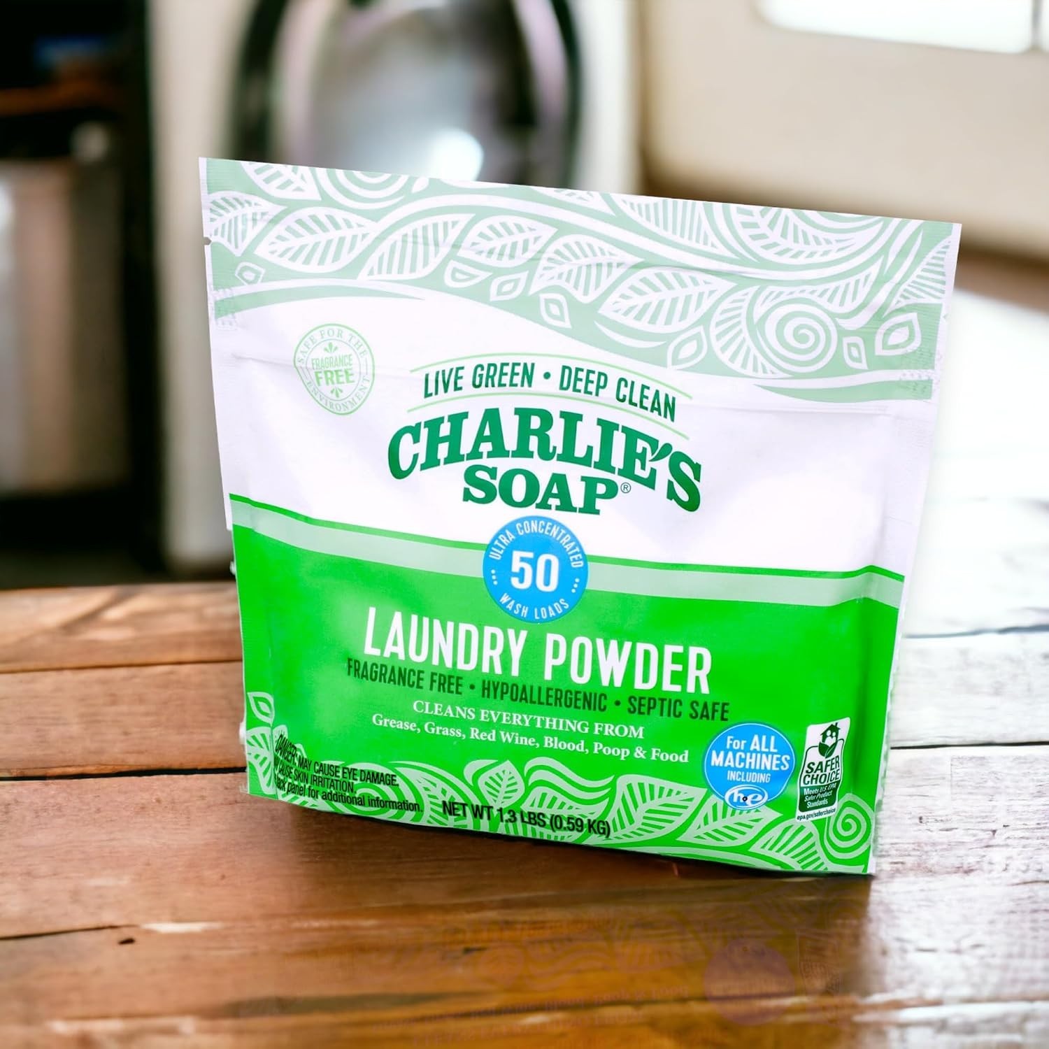Eco-Friendly Charlie’s Soap Powder, 50 Loads, Safeguard Your Family’s Laundry