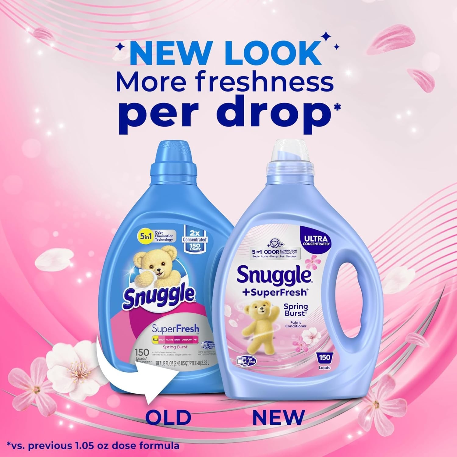 Snuggle Plus SuperFresh Liquid Fabric Softener 75 Oz Spring Burst Odor Elimin…