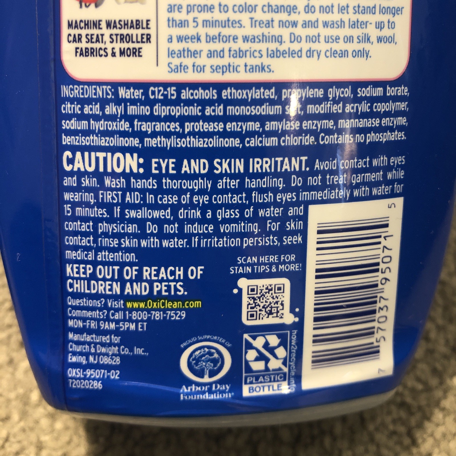 X2 Oxi Clean Baby Stain Remover Spray, Dye & Chlorine Free, 16oz
