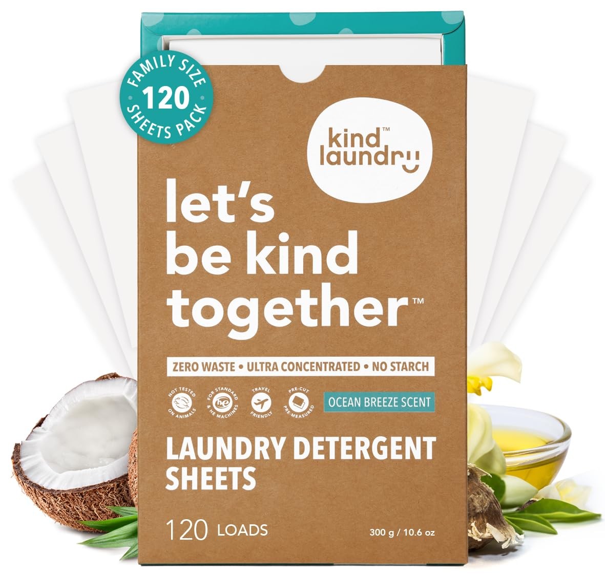 Kind Laundry Detergent Sheets with Stain-Fighting Enzymes – Plant Powered Eco…