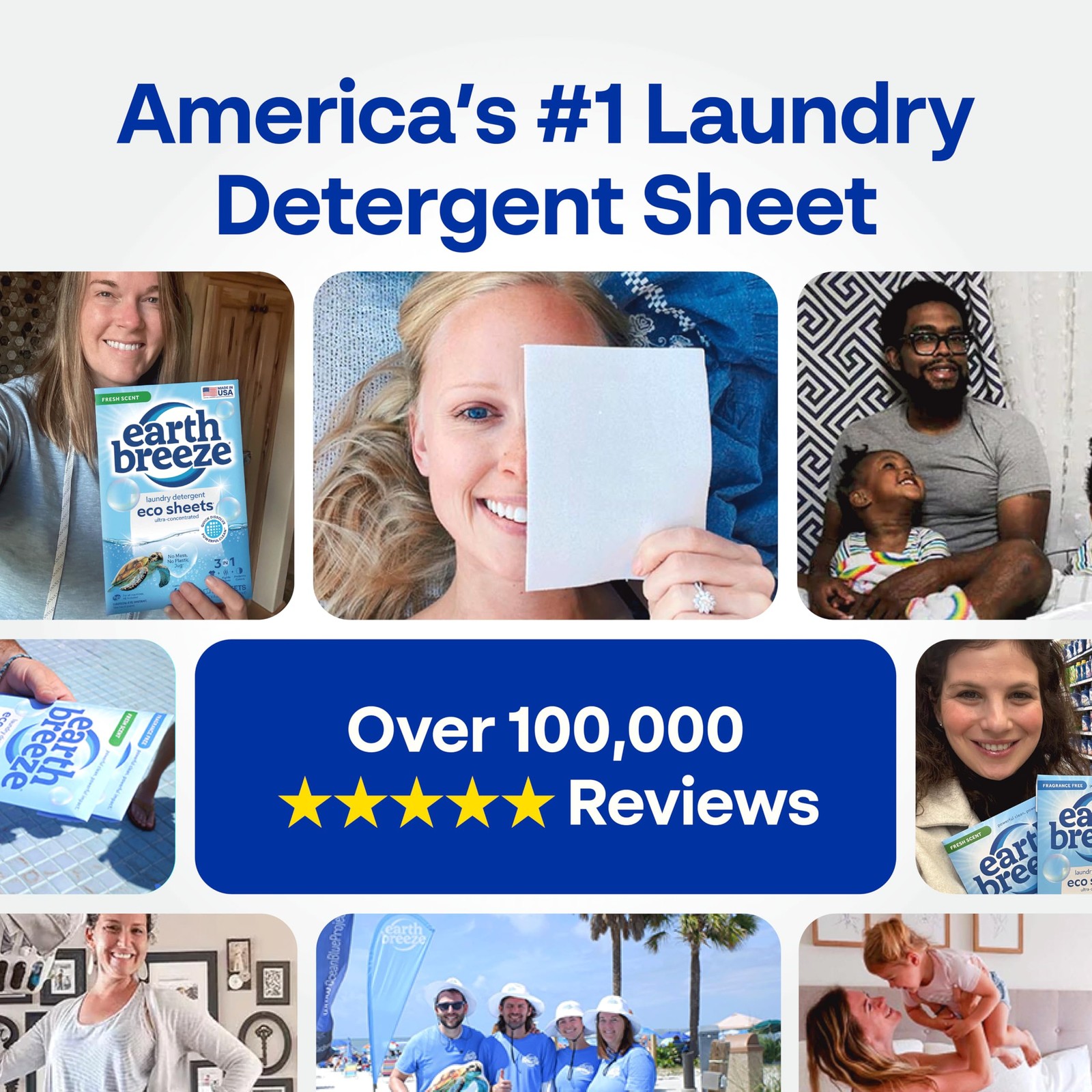 Earth Breeze Laundry Detergent Sheets Fresh Spring Blossoms 60 Loads