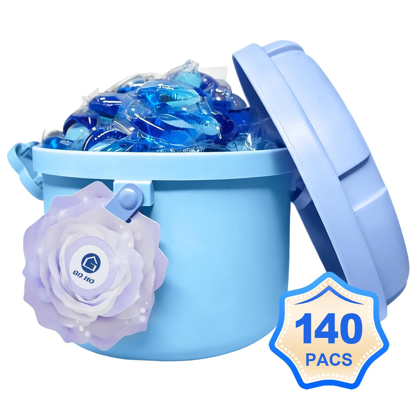 140-Count Laundry Detergent Pacs, 5-in-1 Powerful 1 Count (Pack of 140)