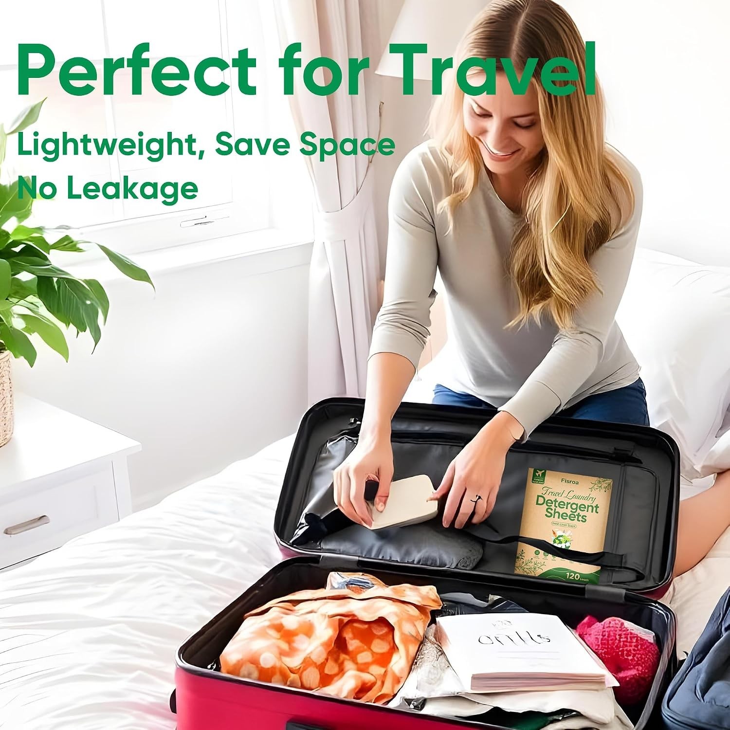 Compact 60 Count Eco-Friendly Washing Detergent Sheets for Travel & Home