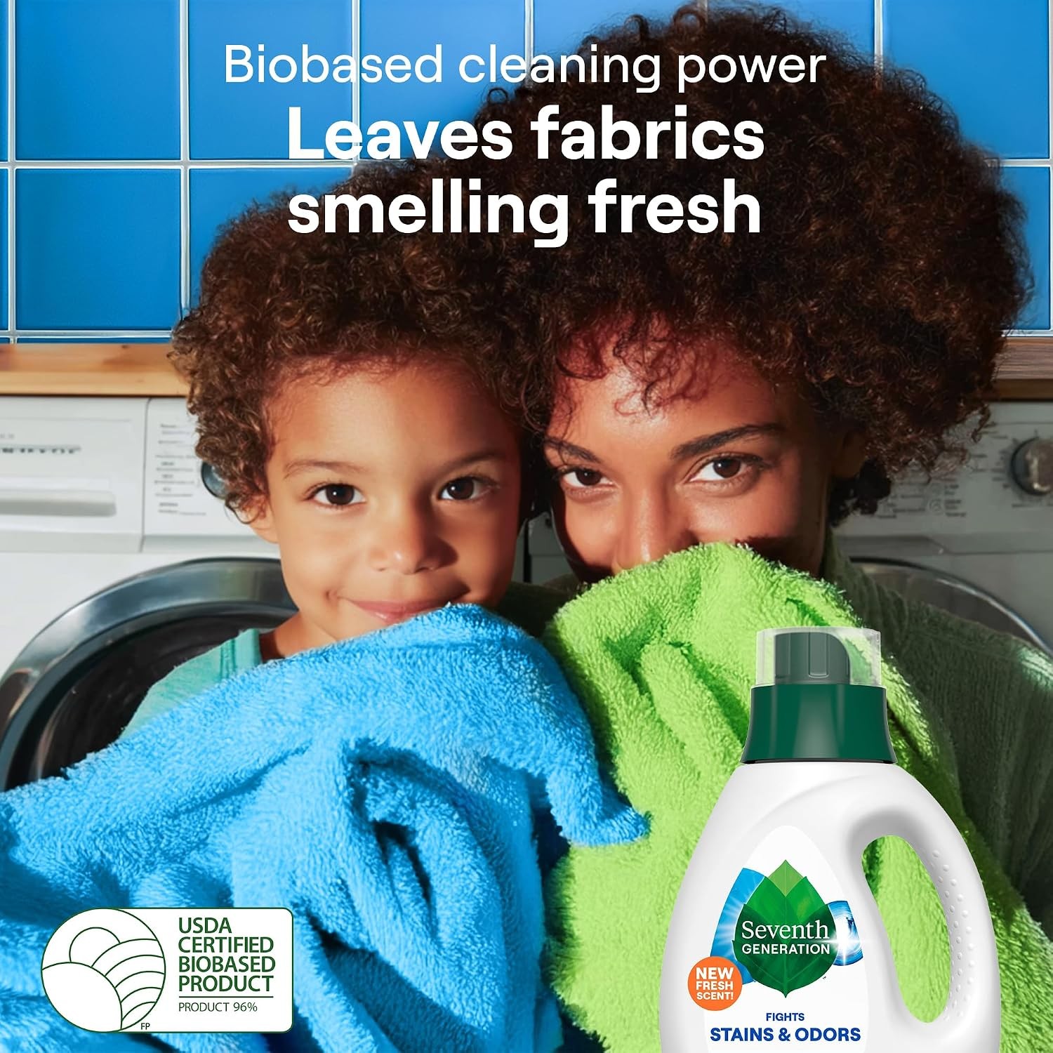 Seventh Generation Laundry Detergent, 40 oz (53 loads), Fresh Scent, Fights Stai