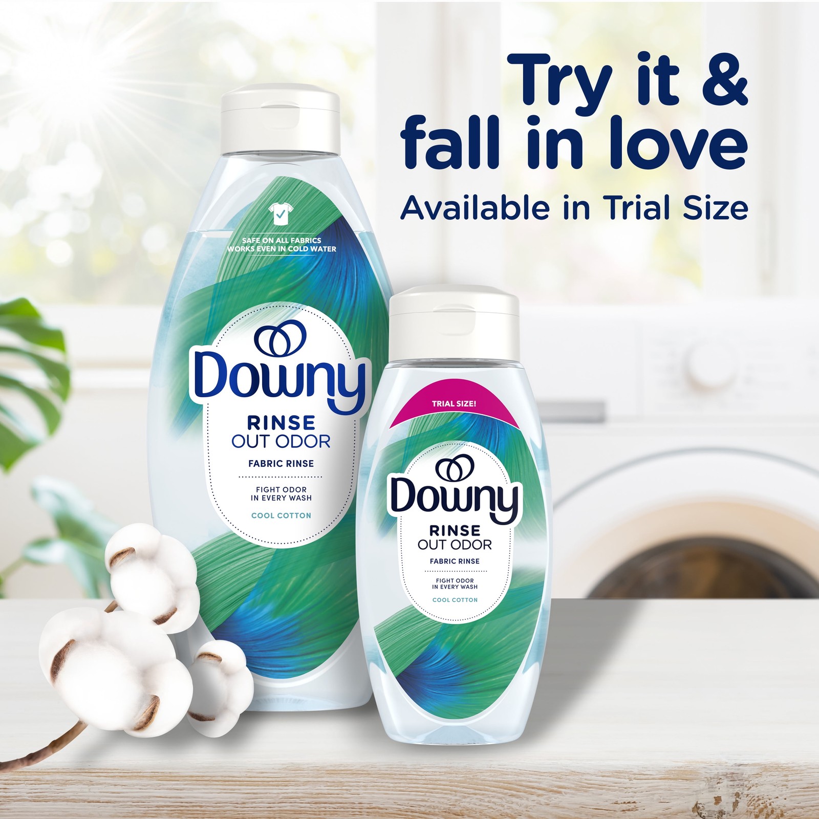 Downy Rinse Out Odor Laundry Rinse,Tackles Tough Odors and Refreshes,Cool Cotton