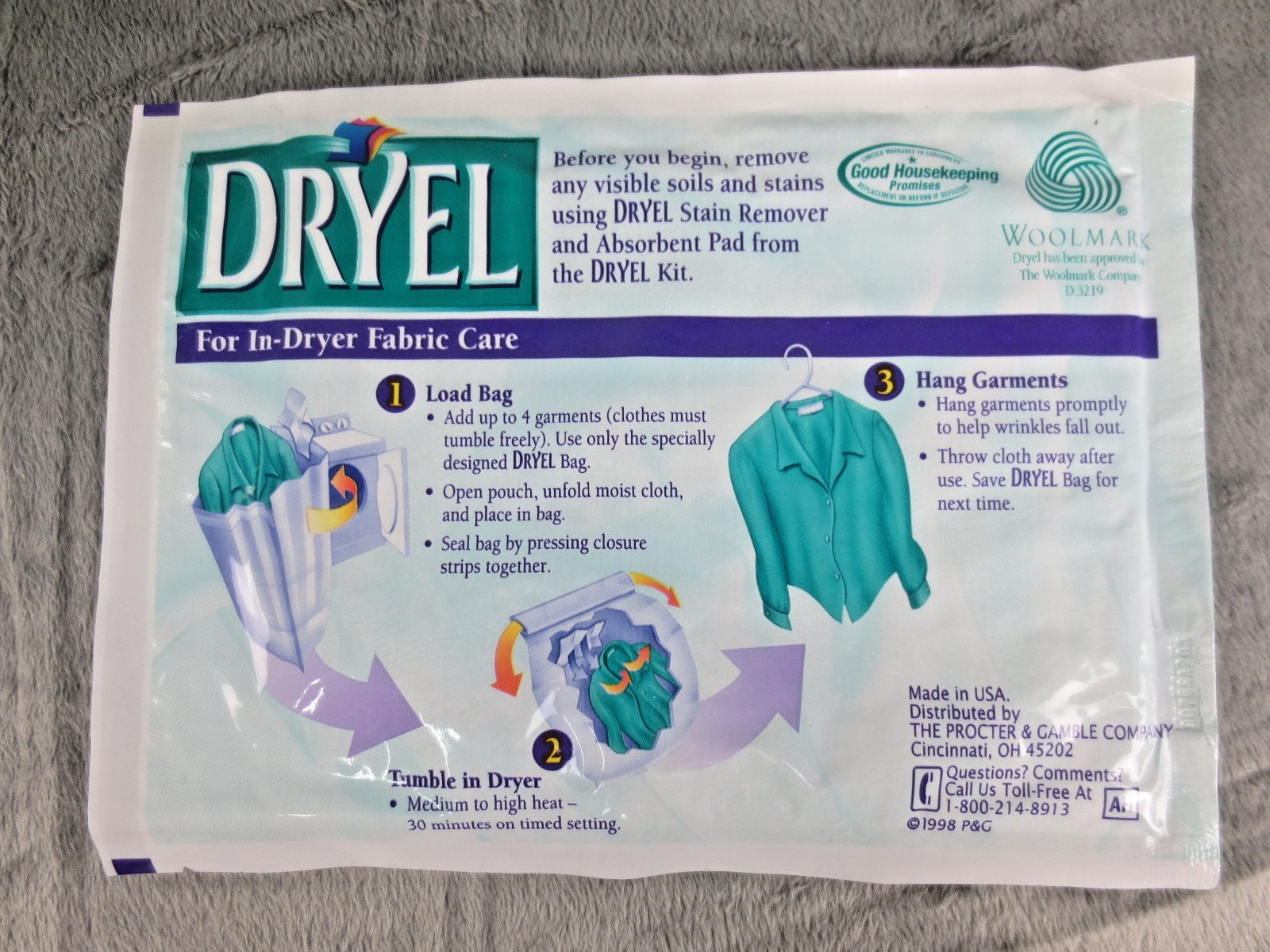 Partial* Box DRYEL Dry Clean Only Fabric Care In Your Dryer At-Home Starter Kit
