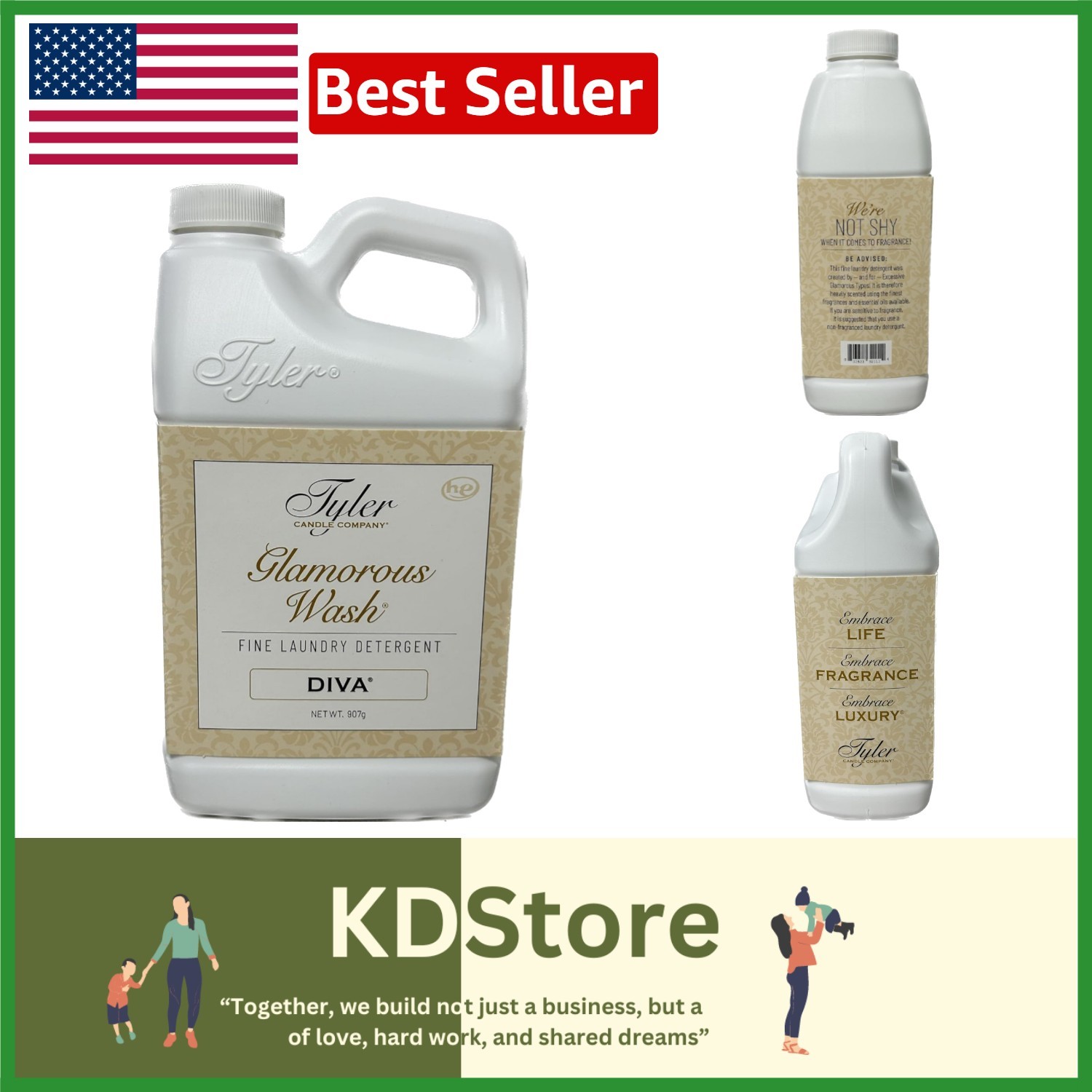 32 Fl Oz Tyler Glam Wash: Biodegradable Laundry Detergent for Sensitive Skin