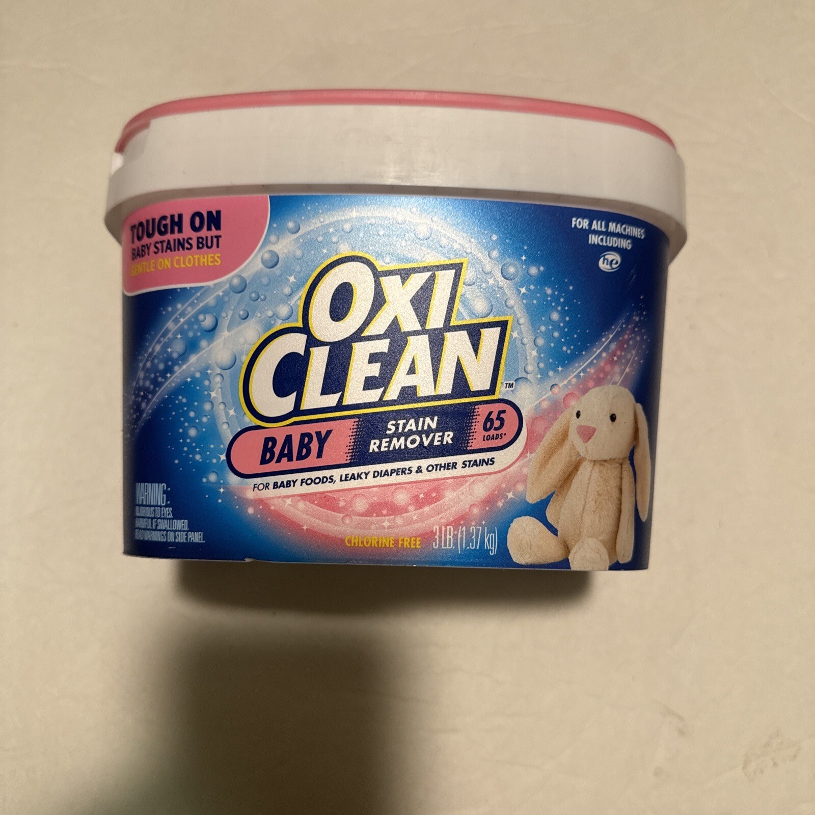 OxiClean Baby Stain Soaker 3lbs Stain Chlorine Free All Machines Powder HTF Safe