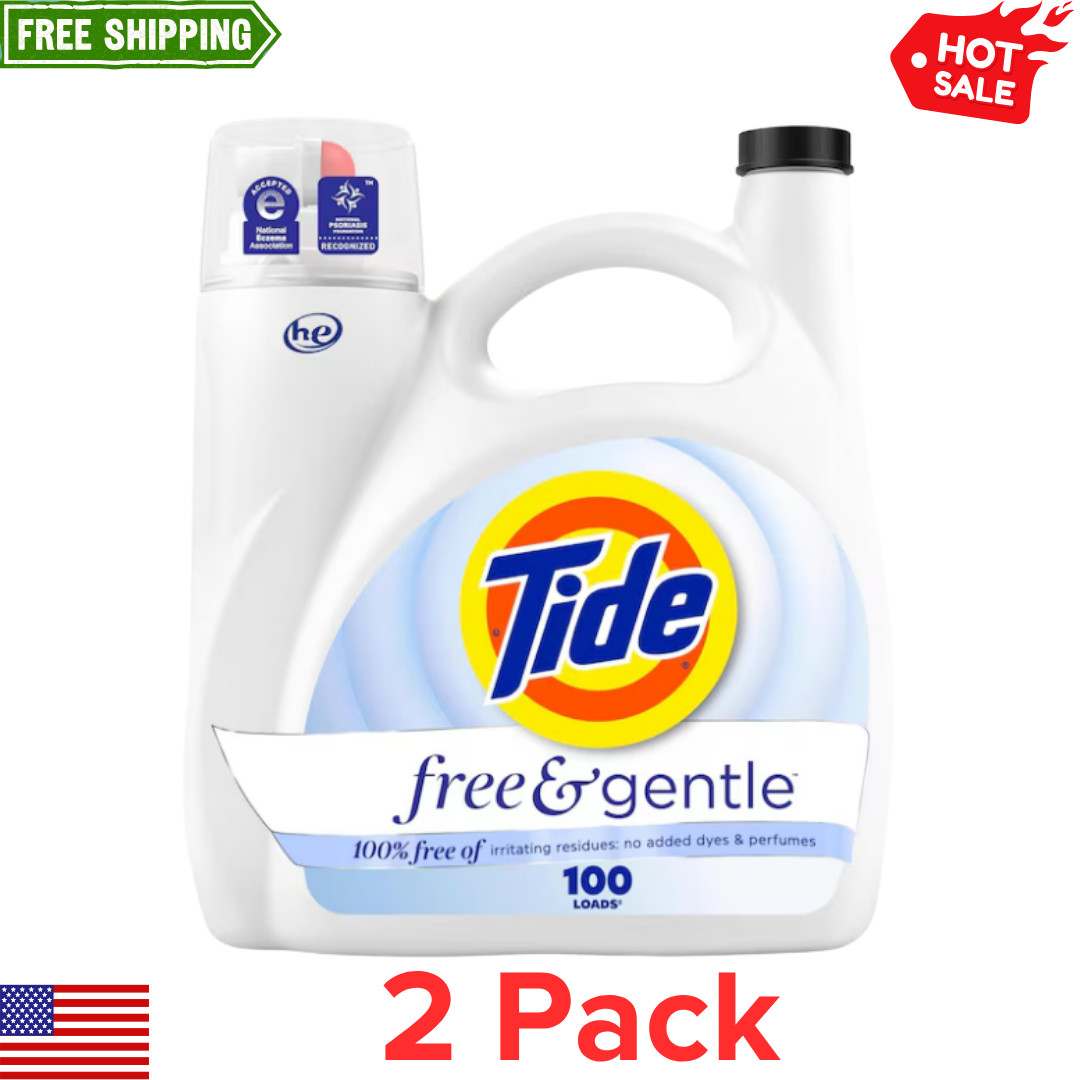 Tide Free & Gentle HE Liquid Laundry Detergent 132 fl oz 100 Loads