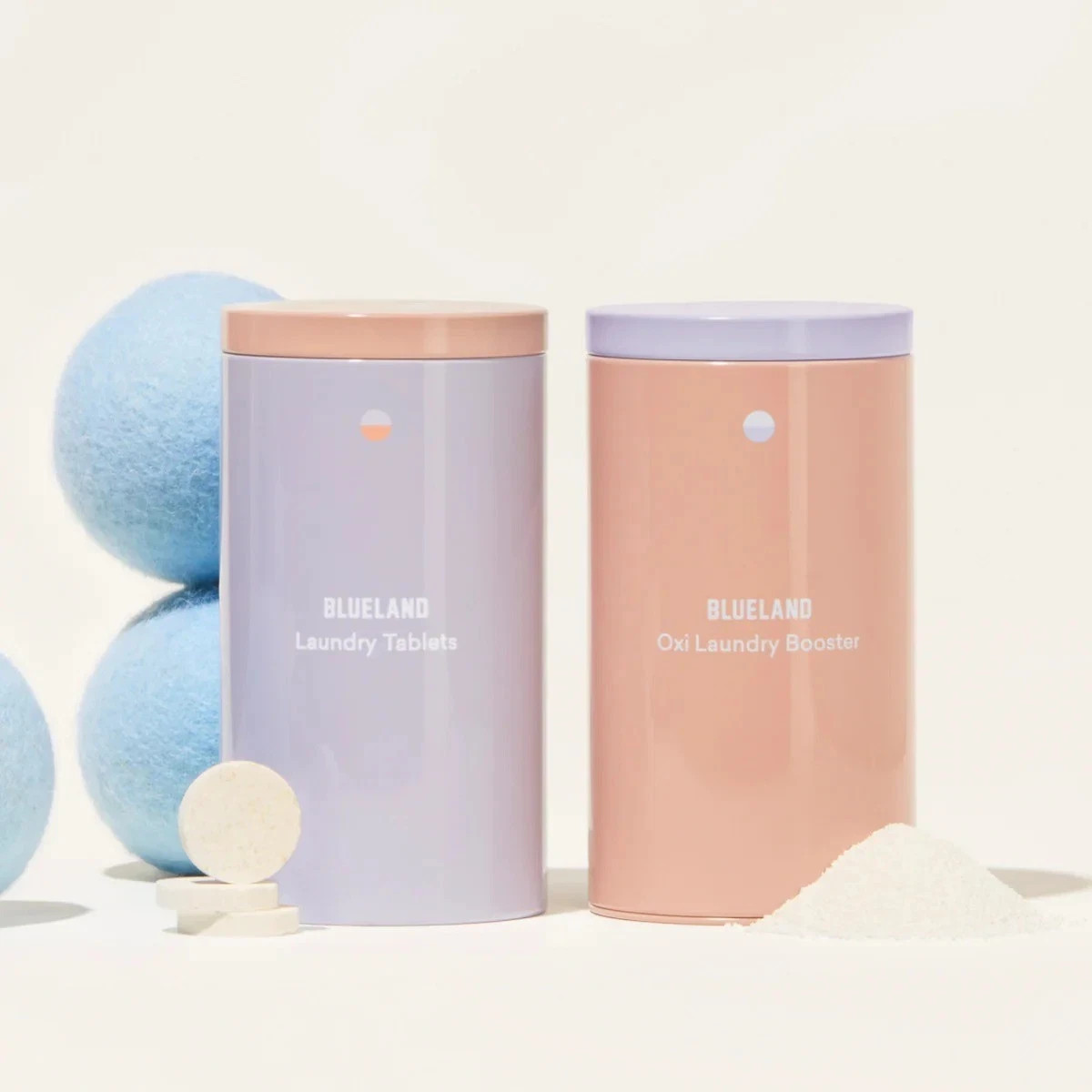 BLUELAND Laundry Essentials Kit Spring Bloom 60 Tablets Oxi 3 Dryer Balls