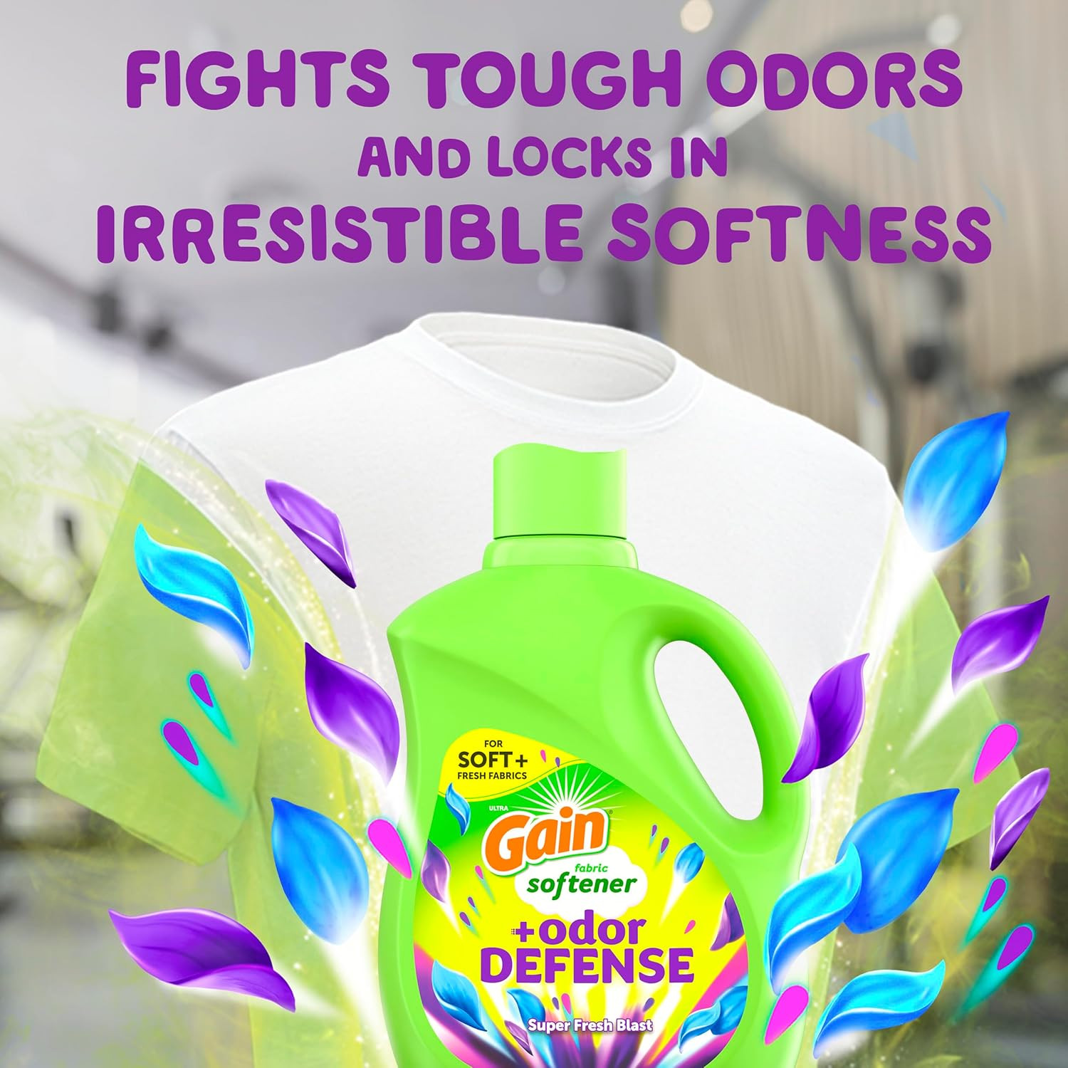 Super Fresh Blast Liquid Odor Defense Fabric Softener, 140 FL OZ 190 Load, Softe