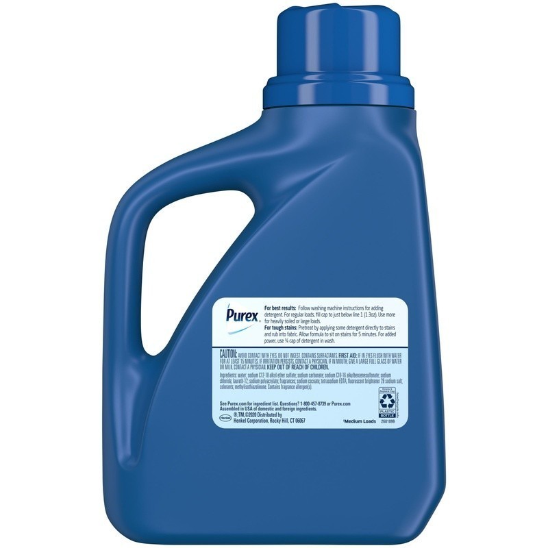 Laundry Detergent Liquid Mountain Breeze Stain Lifting Fresh Scent 57 Loads 75oz