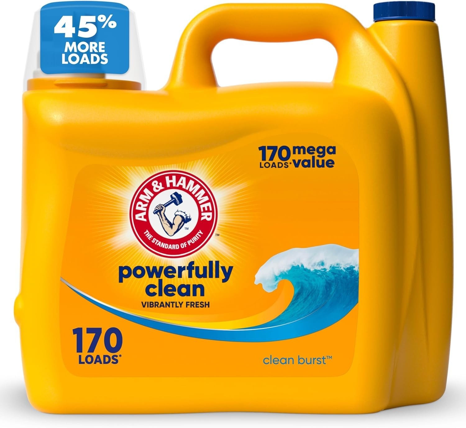 Arm & Hammer Clean Burst, 170 Loads Liquid Laundry Detergent, 170 Fl oz