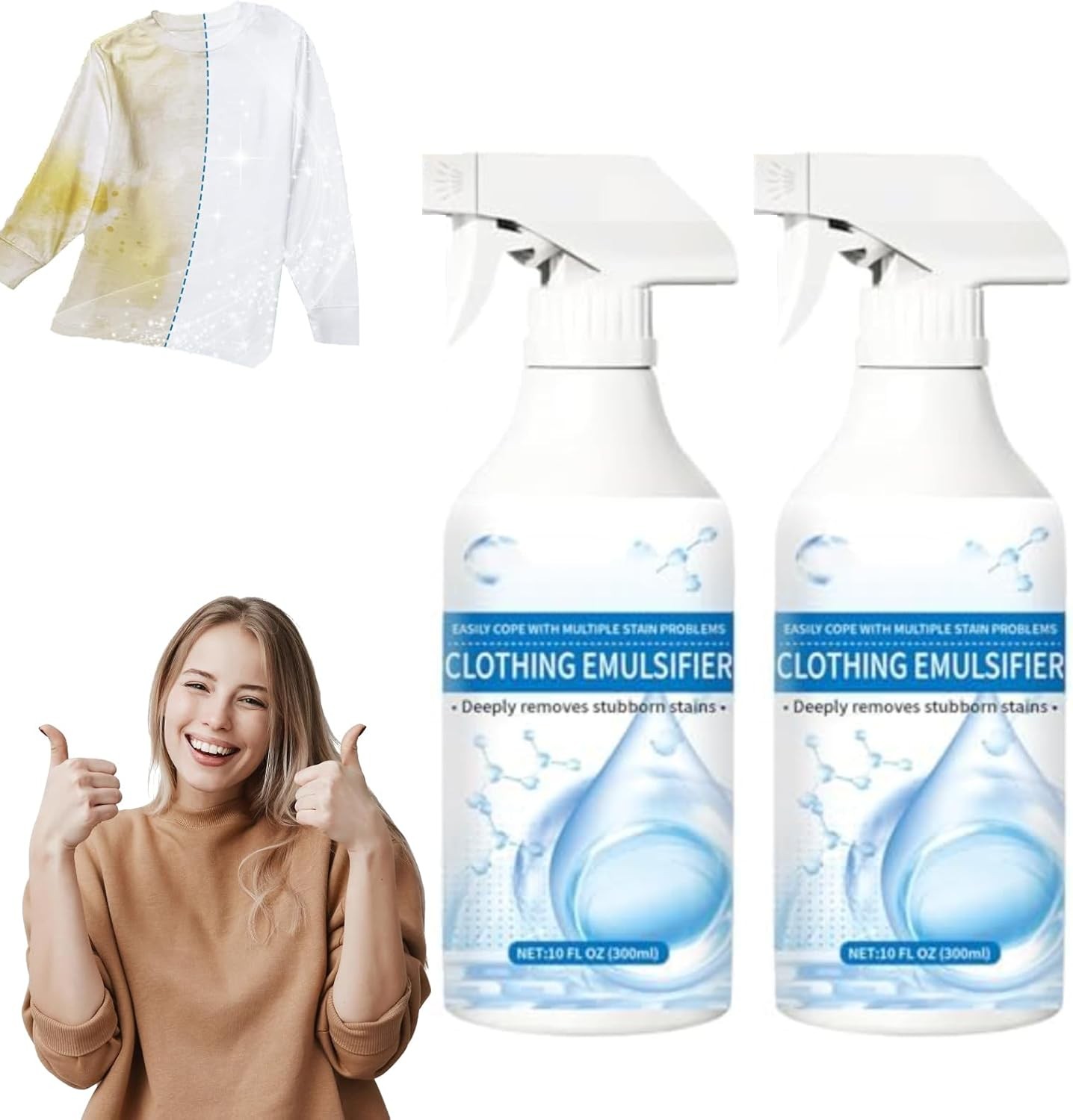 Sowhathow Laundry Stain Remover, Powerful Stain Remover Clothes Dry-Clean Spray