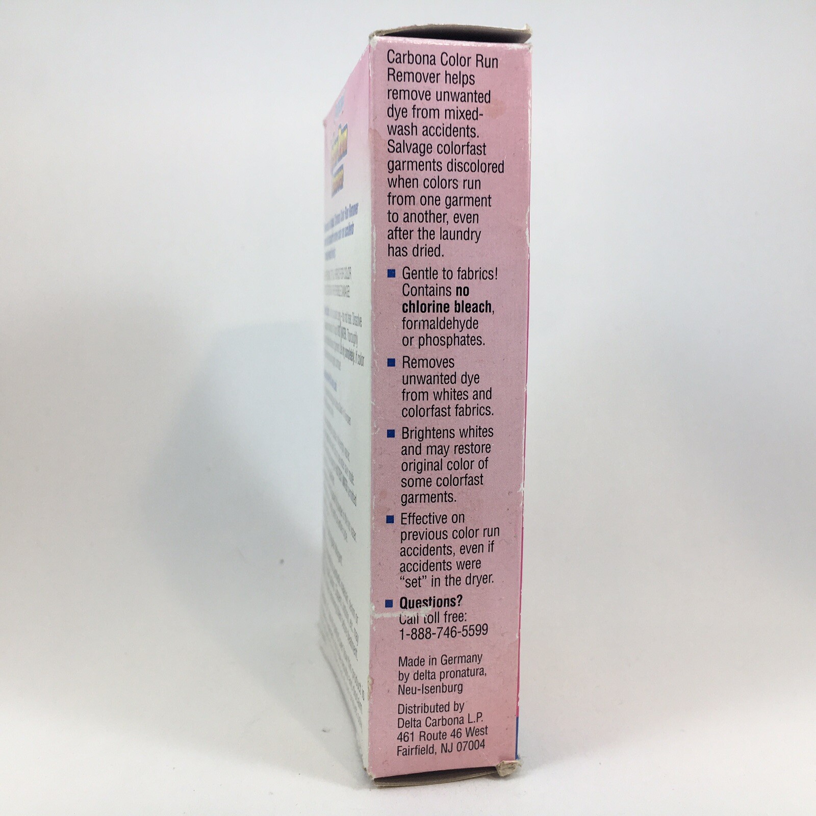 Vintage Carbona Color Run Dye Remover 7 oz. Bleach-Free Laundry Powder 1990s NOS
