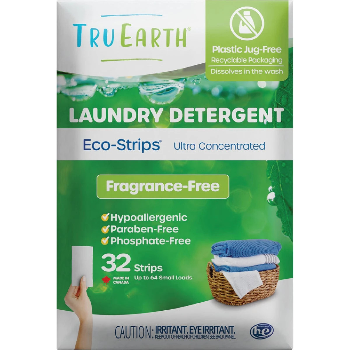 Tru Earth Compact Dry Laundry Detergent Sheets, Unscented, 32 Count